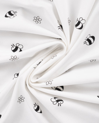 Tissu Jersey Magique Abeilles Multicolore au Soleil - Mercerine