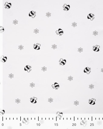 Tissu Jersey Magique Abeilles Multicolore au Soleil - Mercerine