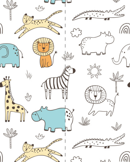 Tissu Jersey Magique Jungle Multicolore au Soleil - Mercerine