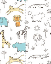 Tissu Jersey Magique Jungle Multicolore au Soleil
