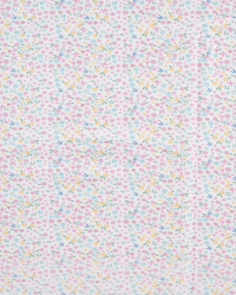 Tissu Nicky Velours Motif Petites Fleurs Ecru - Mercerine