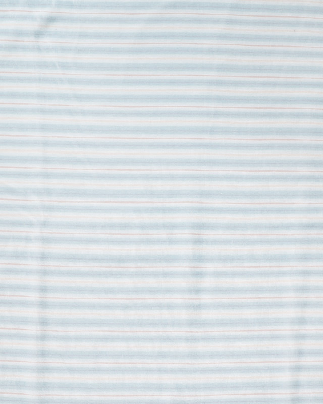 Tissu Nicky Velours à Rayures Bleu Ciel  - Mercerine