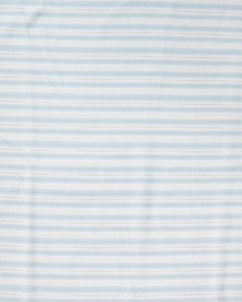 Tissu Nicky Velours à Rayures Bleu Ciel  - Mercerine