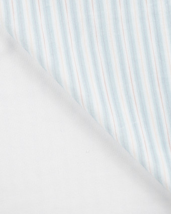 Tissu Nicky Velours à Rayures Bleu Ciel  - Mercerine
