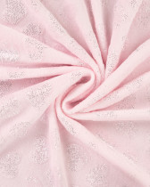 Tissu Polaire Motif Cœur à Paillettes Rose