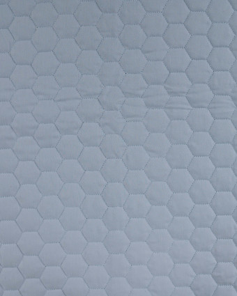 Tissu Matelassé Coton Uni Bleu Ciel - Mercerine