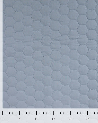 Tissu Matelassé Coton Uni Bleu Ciel - Mercerine