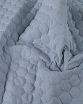 Tissu Matelassé Coton Uni Bleu Ciel