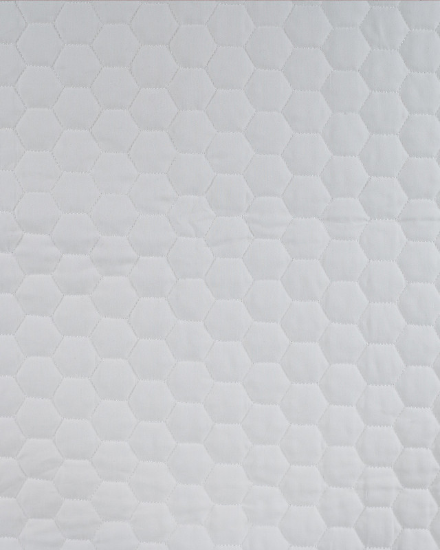 Tissu Matelassé Coton Uni Ecru - Mercerine