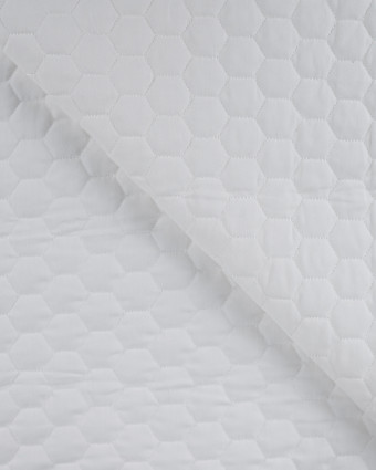 Tissu Matelassé Coton Uni Ecru - Mercerine