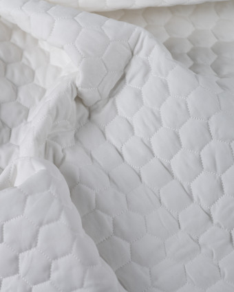 Tissu Matelassé Coton Uni Ecru - Mercerine