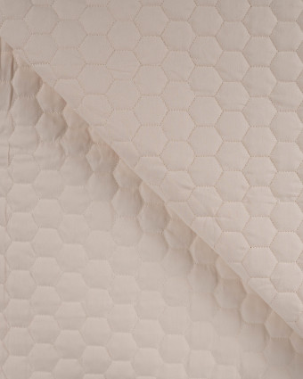Tissu Matelassé Coton Uni Beige - Mercerine