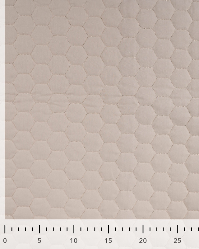 Tissu Matelassé Coton Uni Beige - Mercerine