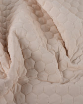 Tissu Matelassé Coton Uni Beige
