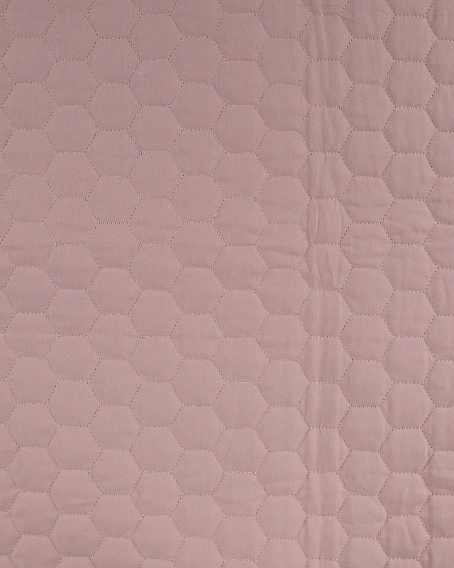 Tissu Matelassé Coton Uni Rose - Mercerine