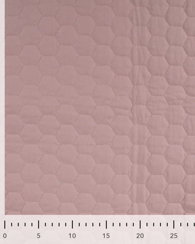 Tissu Matelassé Coton Uni Rose - Mercerine