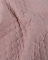 Tissu Matelassé Coton Uni Rose