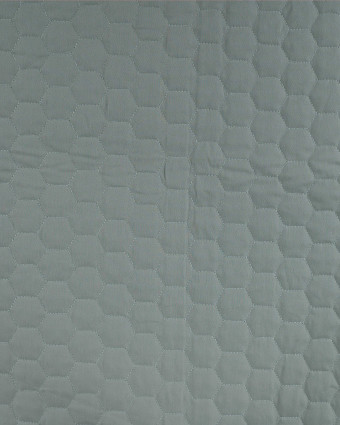 Tissu Matelassé Coton Uni Vert Sauge - Mercerine