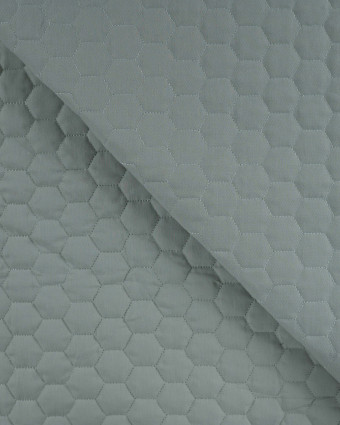 Tissu Matelassé Coton Uni Vert Sauge - Mercerine