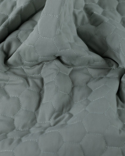 Tissu Matelassé Coton Uni Vert Clair - Mercerine