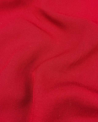 Tissu Viscose Rouge sergé Louise -  Mercerine