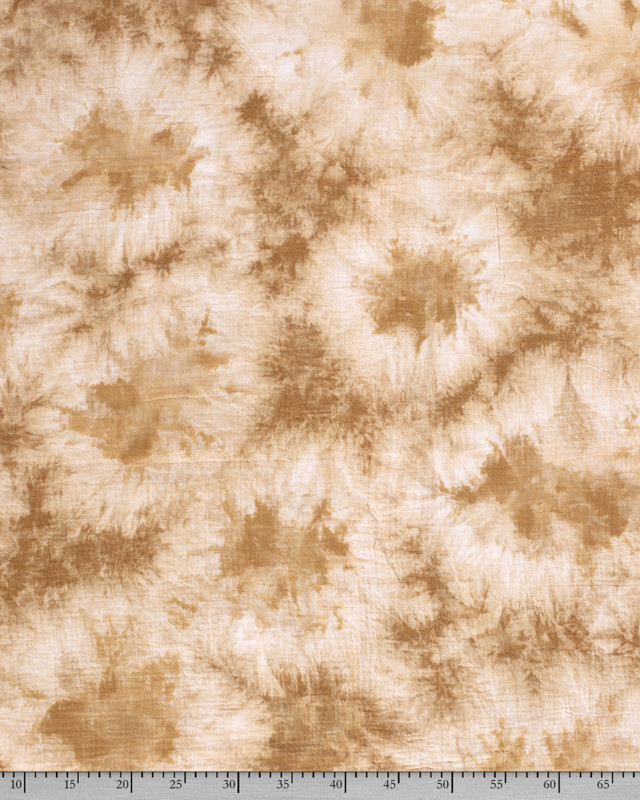 Tissu au mètre : Double Gaze Coton Tie And Die Beige - Mercerine