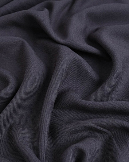 Twill Viscose Uni Anthracite - Mercerine