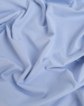 Tissu Jersey Coton Bleu Ciel - Mercerine