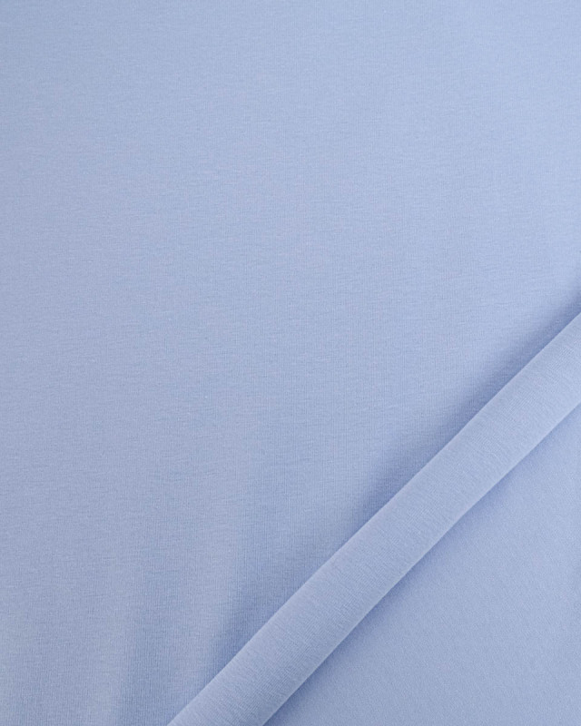 Tissu Jersey Coton Bleu Ciel - Mercerine