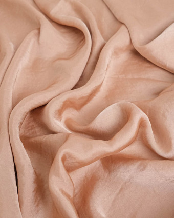 Tissu Satiné Fin Rose Saumon - Mercerine