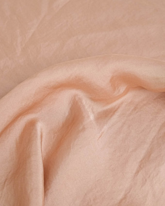 Tissu Satiné Fin Rose Saumon - Mercerine