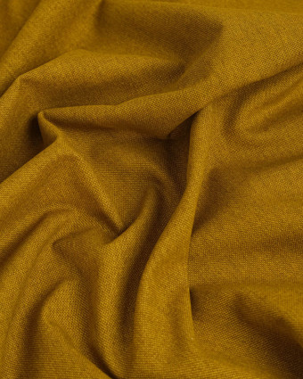 Coton Epais Jaune Moutarde Effet Lin - Mercerine