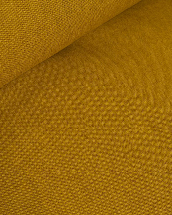 Coton Epais Jaune Moutarde Effet Lin - Mercerine