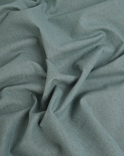 Coton Epais Bleu Gris Effet Lin - Mercerine