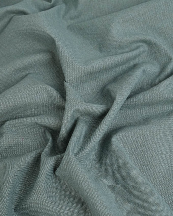 Coton Epais Bleu Gris Effet Lin - Mercerine