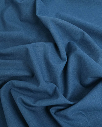 Tissu Coton Uni Bleu Indigo Antoine - Mercerine