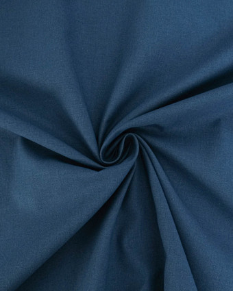 Tissu Coton Uni Bleu Indigo Antoine  - Mercerine
