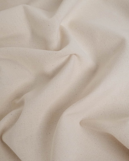 Toile de Coton Ecru Moucheté Vintage - Mercerine
