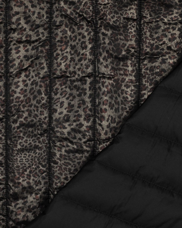Tissu Matelassé Motif Léopard Shiny  - Mercerine