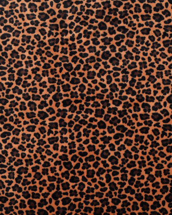 Tissu Nicky Velours Léopard Caramel - Mercerine