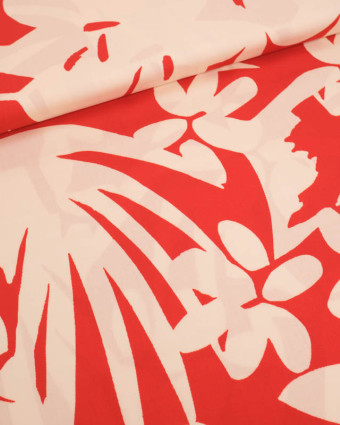 Viscose Hawaï Brique et Crème - Mercerine