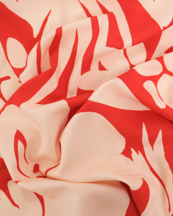 Viscose Hawaï Brique et Crème - Mercerine