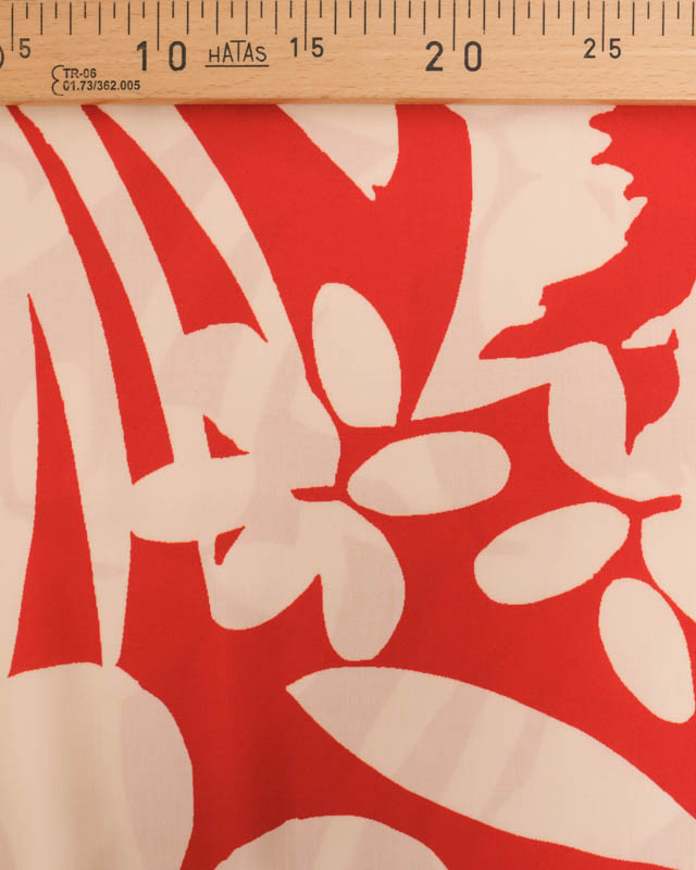 Viscose Hawaï Brique et Crème - Mercerine