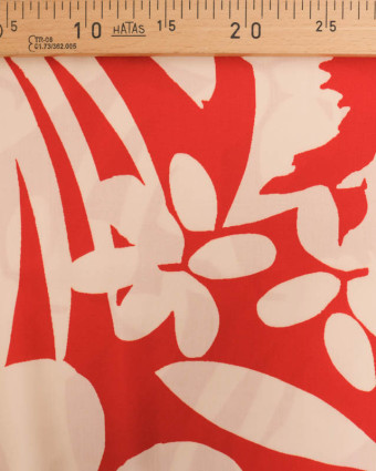 Viscose Hawaï Brique et Crème - Mercerine