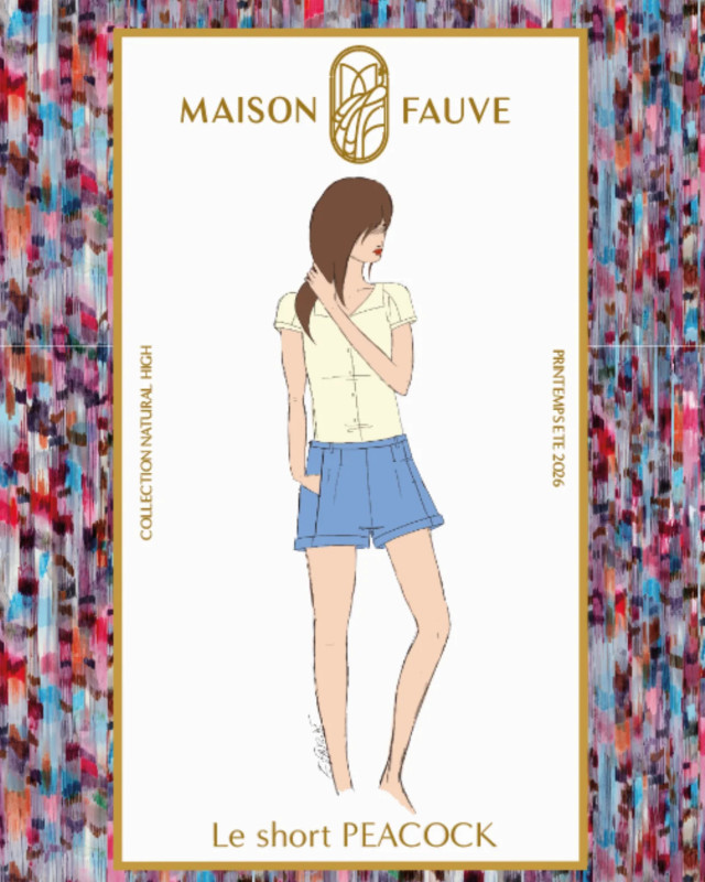 Patron Short PEACOCK - Maison Fauve | Mercerine