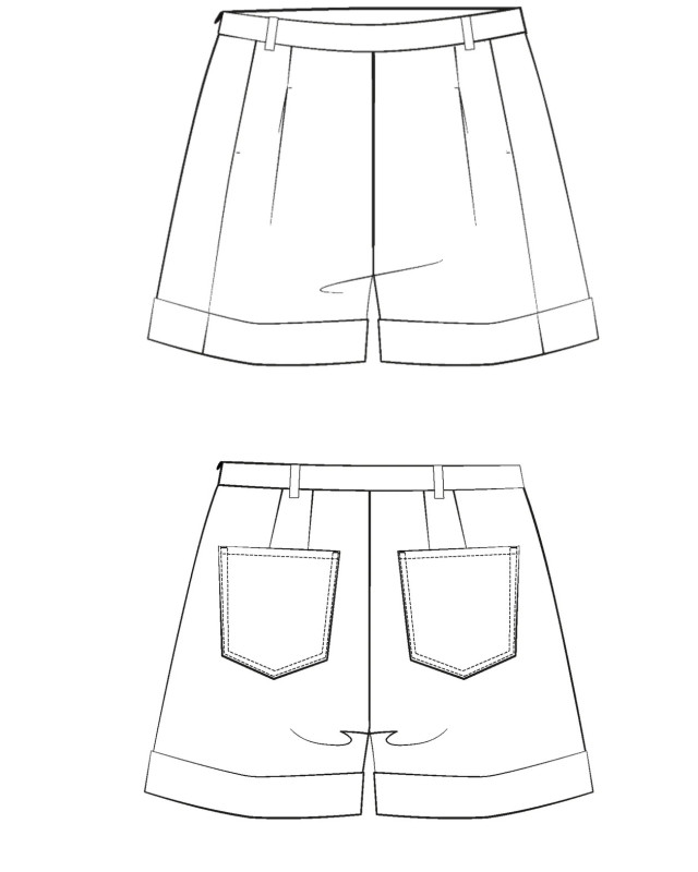 Patron Short PEACOCK - Maison Fauve | Mercerine