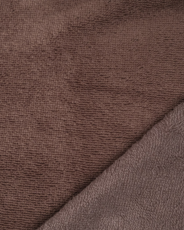 Tissu Eponge Bambou Chocolat Lou - Mercerine