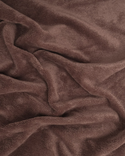 Tissu Eponge Bambou Chocolat Lou - Mercerine