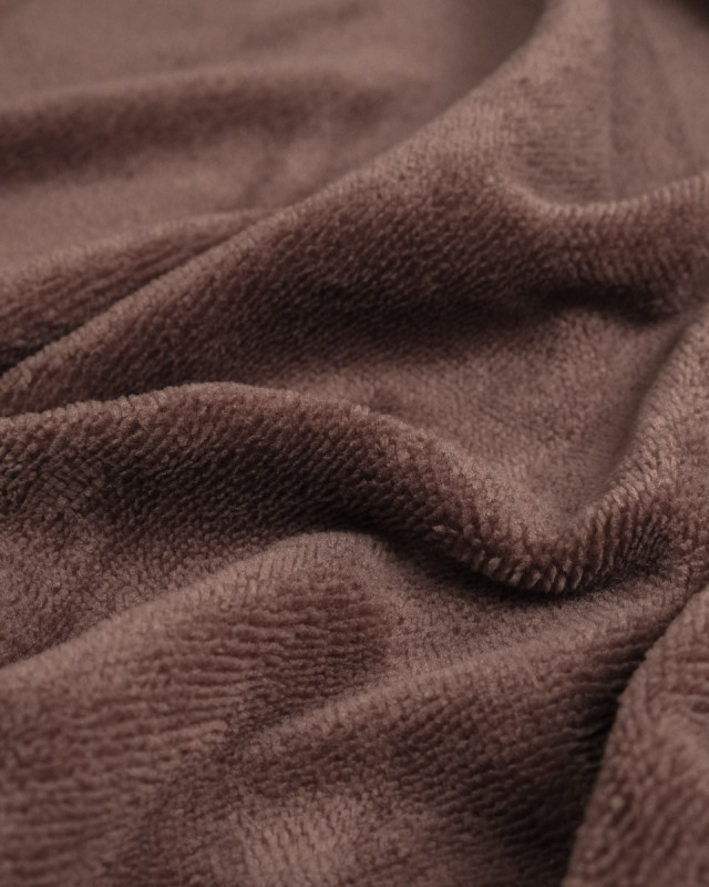 Tissu Eponge Bambou Chocolat Lou - Mercerine