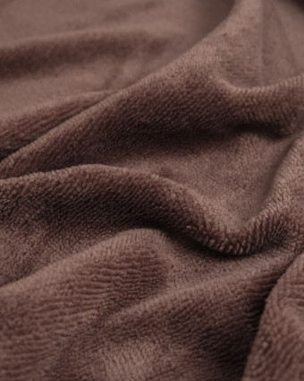 Tissu Eponge Bambou Chocolat Lou - Mercerine